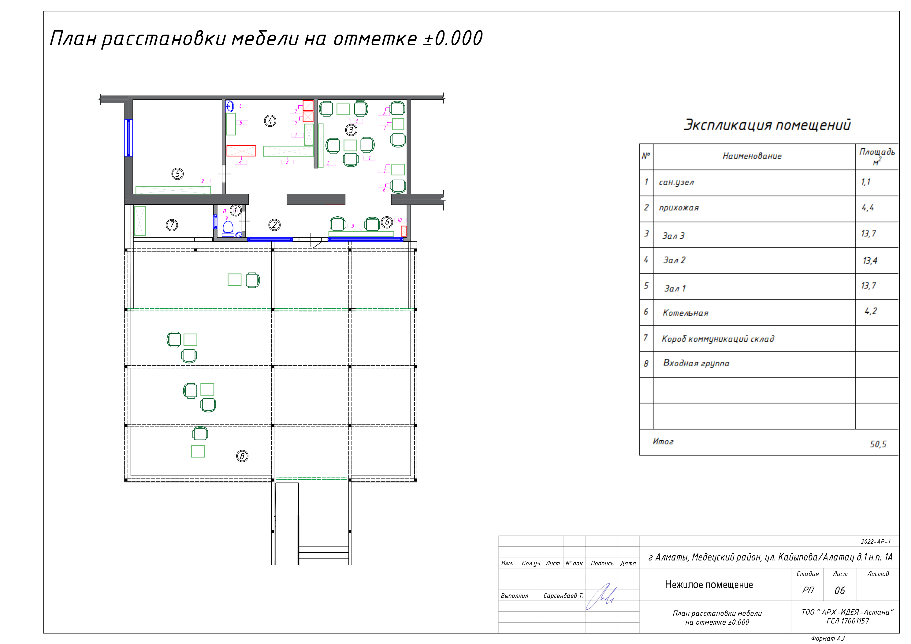 Расстановка мебели